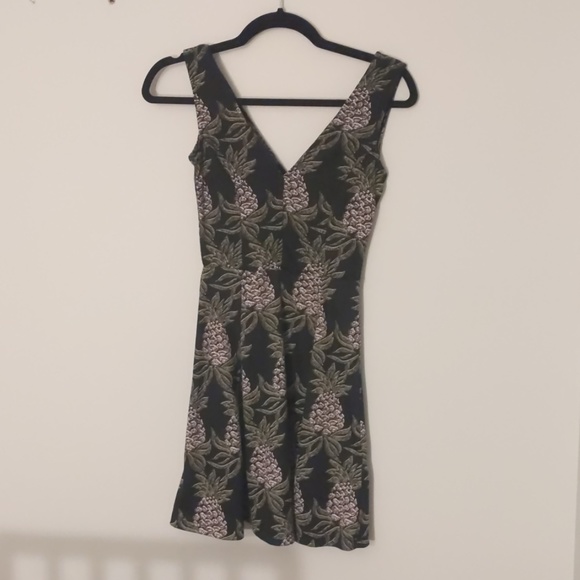 H&M Black Dress with Pineapples - Picture 2 of 3